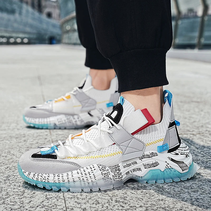 Macky | Colorblock Urban Sneakers voor heren met dikke zool