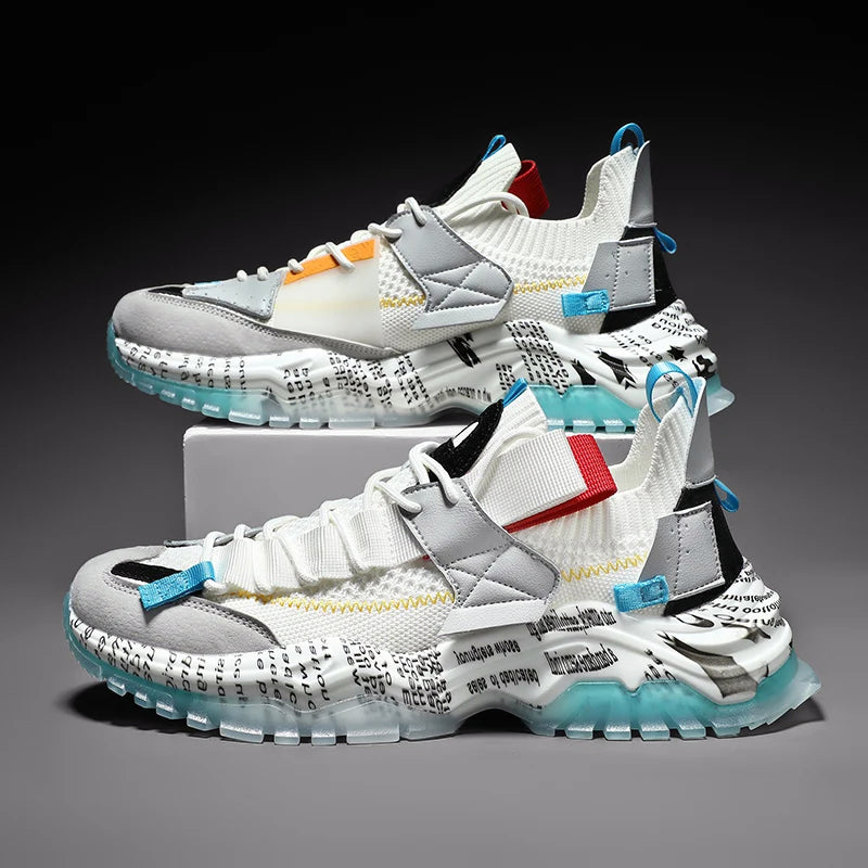 Macky | Colorblock Urban Sneakers voor heren met dikke zool